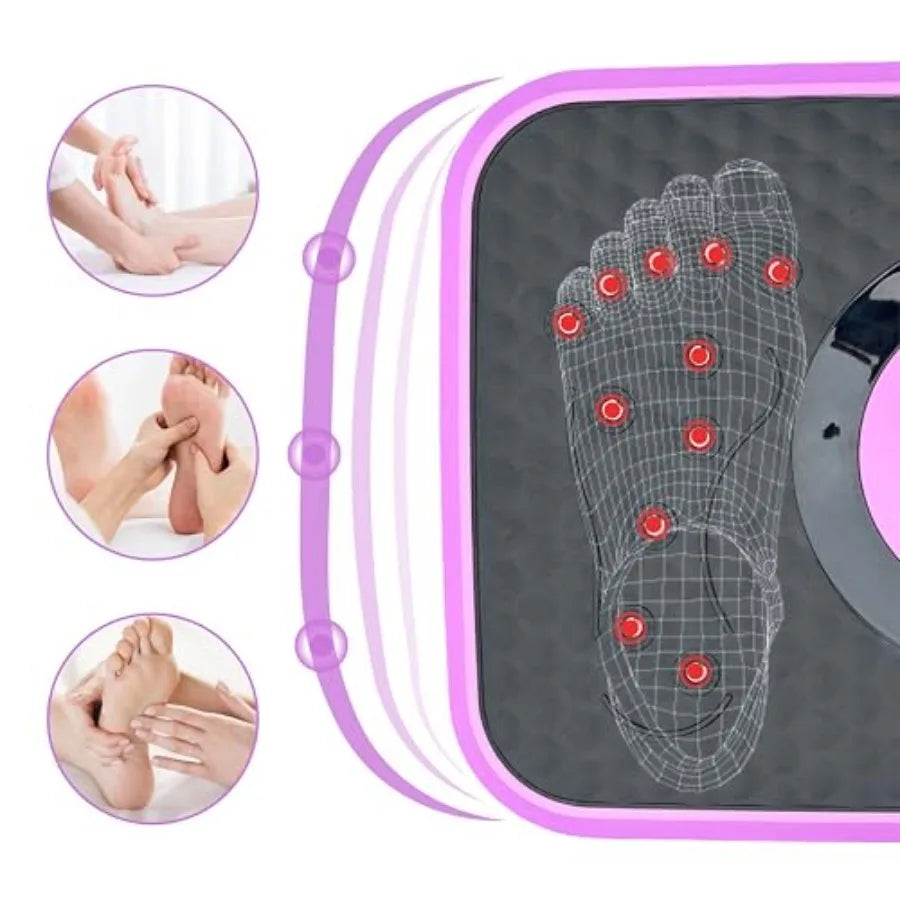 Silent Vibration Platform for Unisex Fitness Massage 10-Frequency Weight Loss Fat Burner Body Shaking Machine with Adjustable I