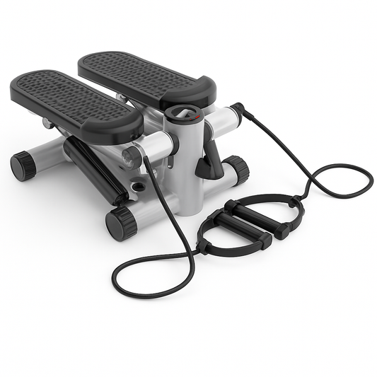 Compact Stepper with Resistance Bands for Home Workout