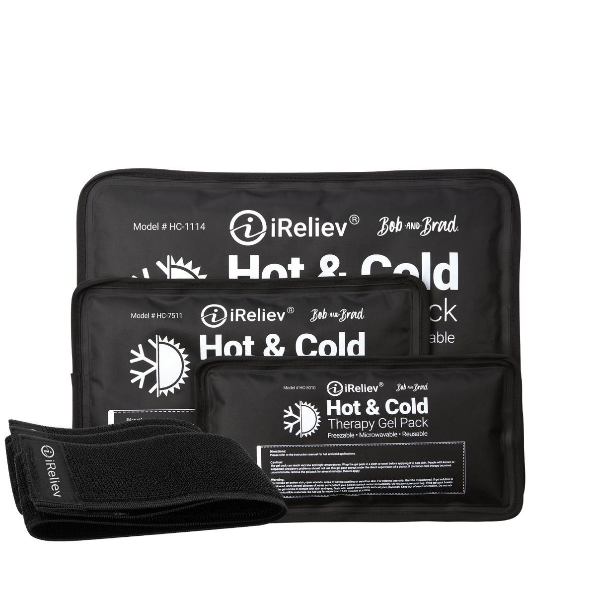 Premium Reusable Hot and Cold Therapy Gel Pack with Securement Straps
